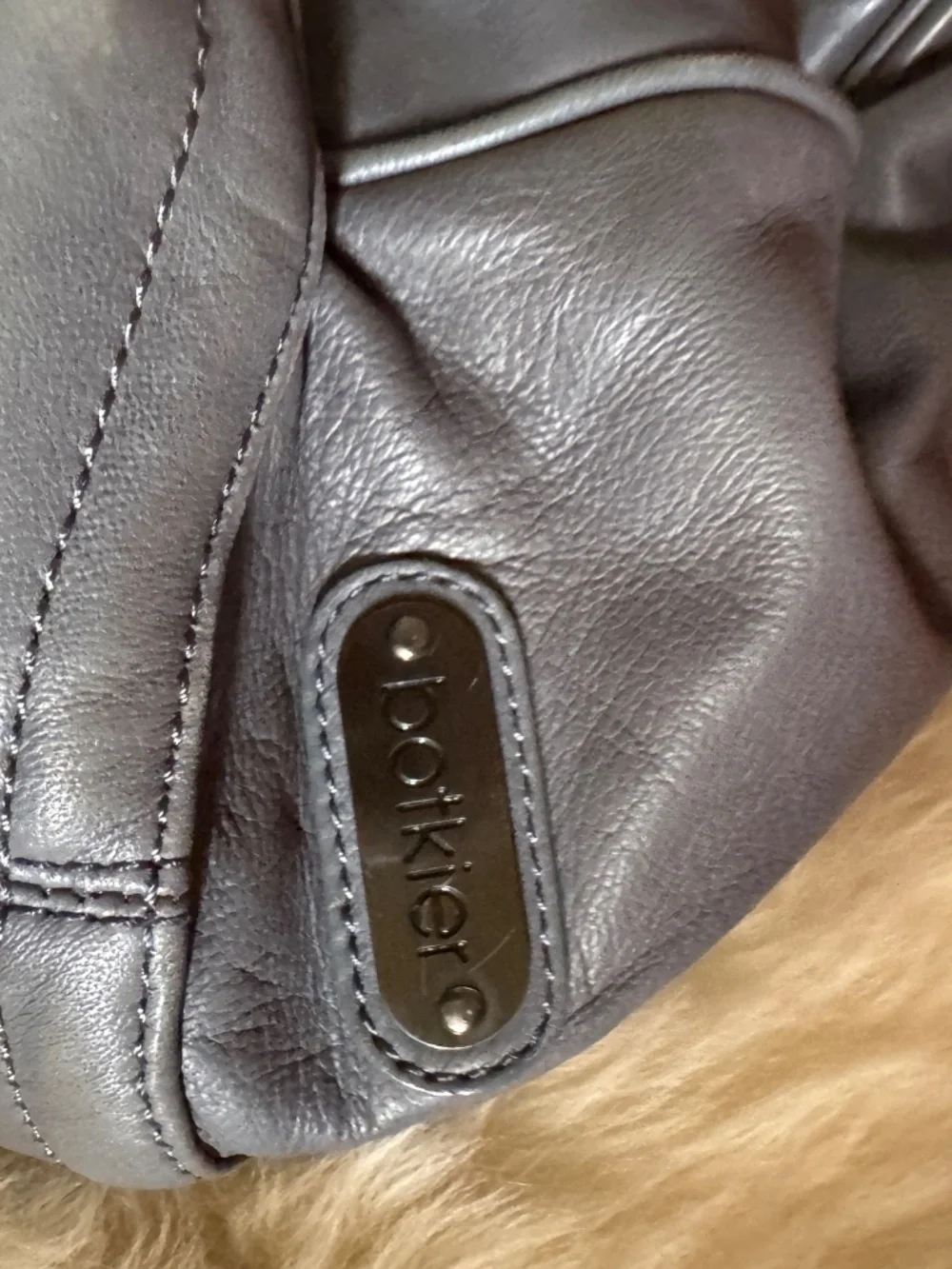 BOTKIER Slouch Hobo Bag RARE gray blue Gossip Girl era Indie Sleaze purse